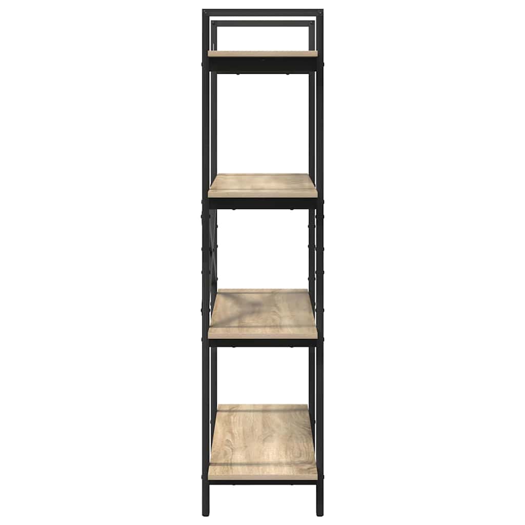Bogreol 4 niveauer 100 x 33,5 x 140 cm Konstrueret træ