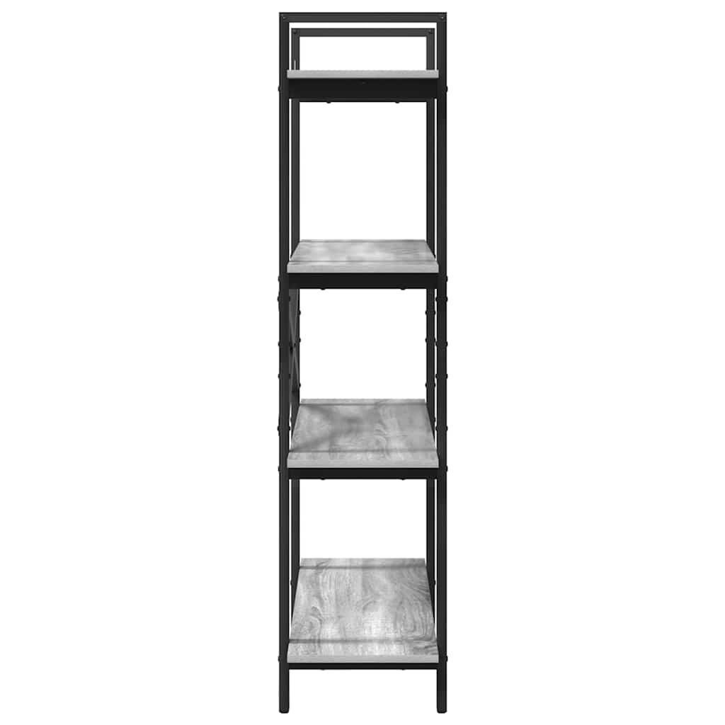 Bogreol 4 niveauer 100 x 33,5 x 140 cm Konstrueret træ