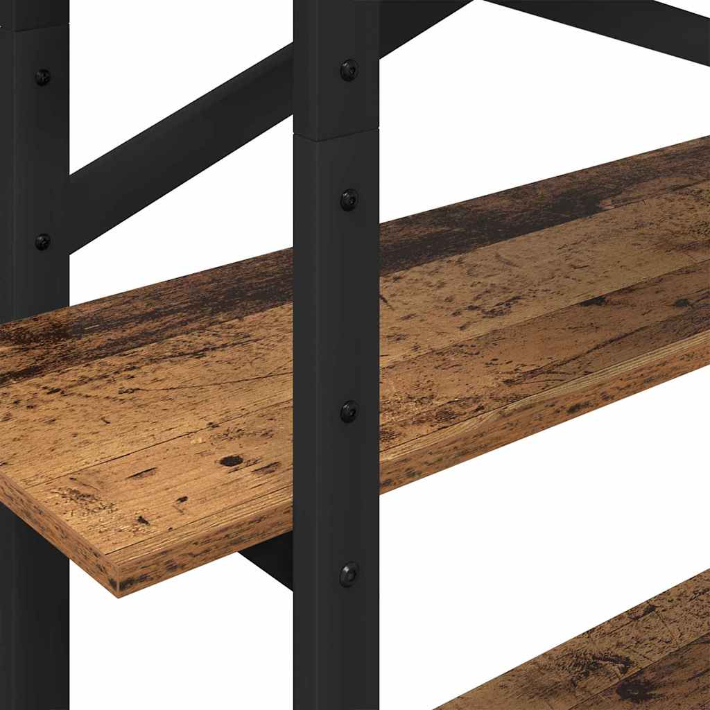 Bogreol 4 niveauer 100 x 33,5 x 140 cm Konstrueret træ