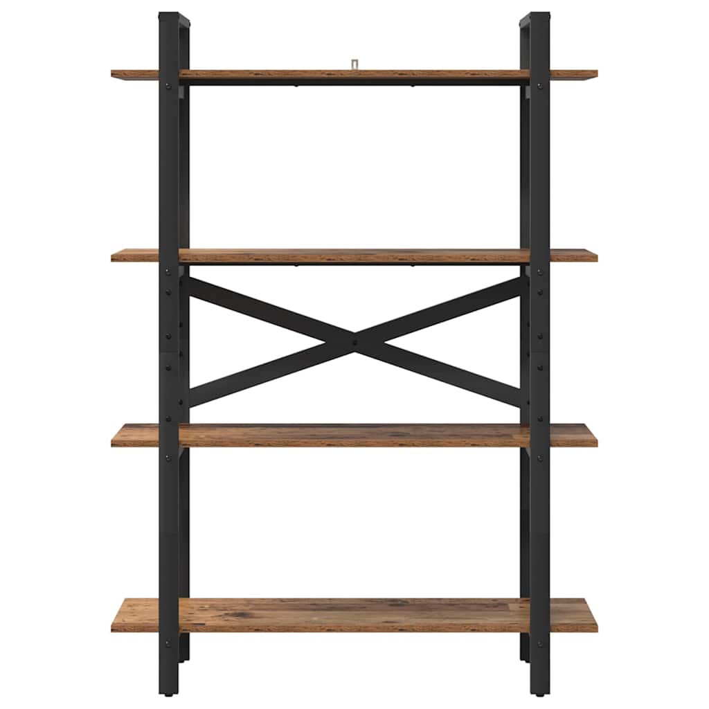Bogreol 4 niveauer 100 x 33,5 x 140 cm Konstrueret træ