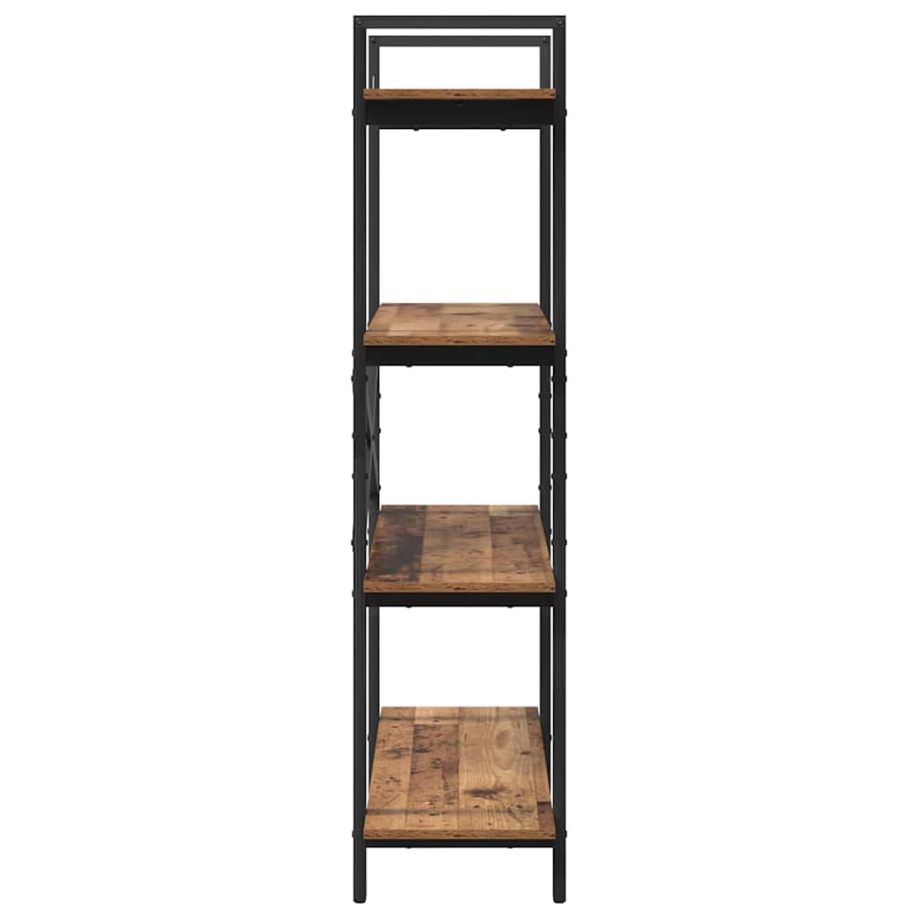 Bogreol 4 niveauer 100 x 33,5 x 140 cm Konstrueret træ