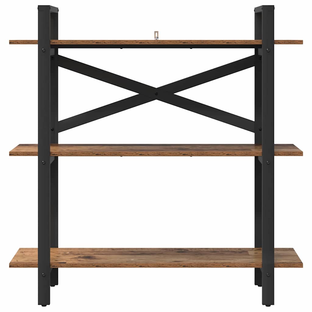 Bogreol 3 niveauer 100 x 33,5 x 102 cm Konstrueret træ