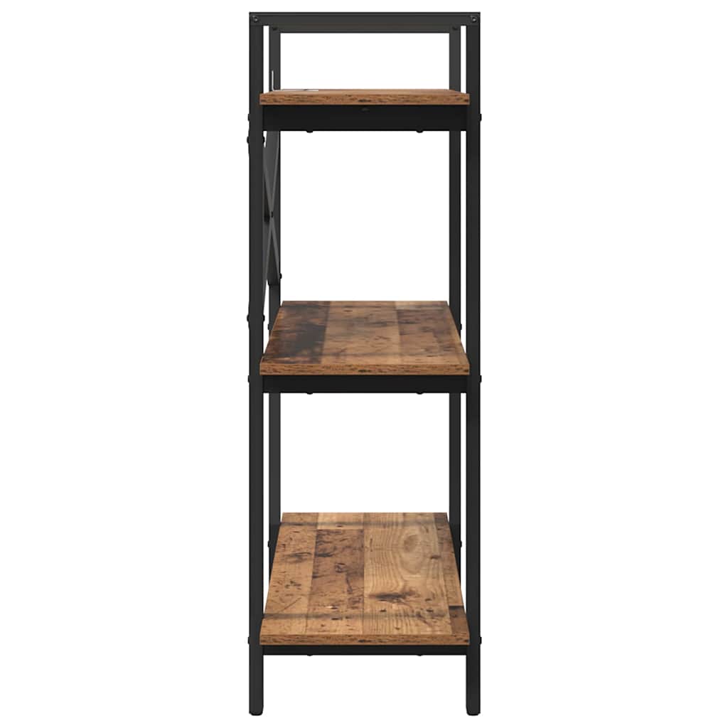 Bogreol 3 niveauer 100 x 33,5 x 102 cm Konstrueret træ