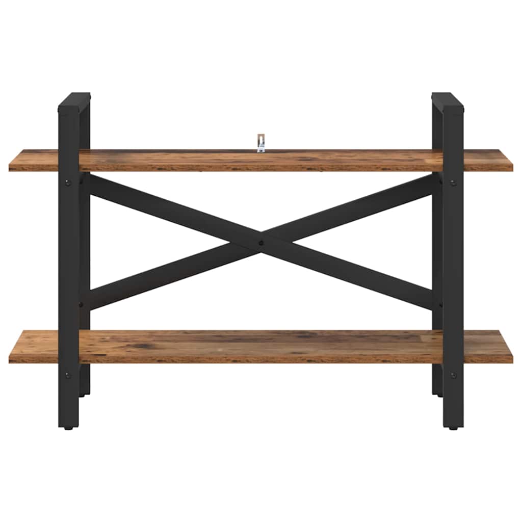 Bogreol 2 niveauer 100 x 33,5 x 64 cm Konstrueret træ