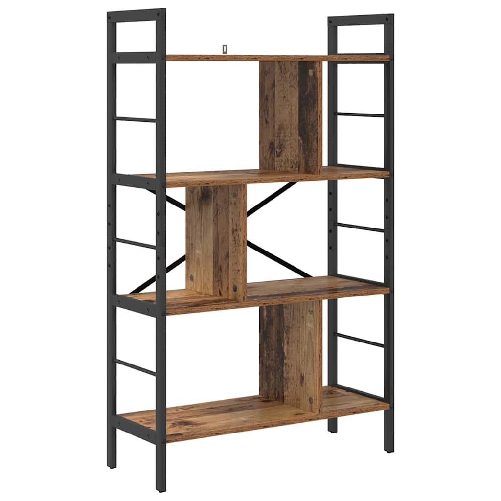Bogreol 7 niveauer 75 x 30 x 123,5 cm Konstrueret træ
