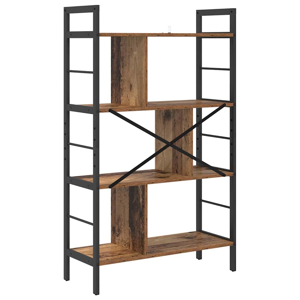 Bogreol 7 niveauer 75 x 30 x 123,5 cm Konstrueret træ