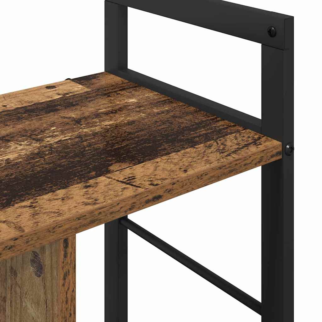 Bogreol 3 niveauer 75 x 30 x 58,5 cm Konstrueret træ