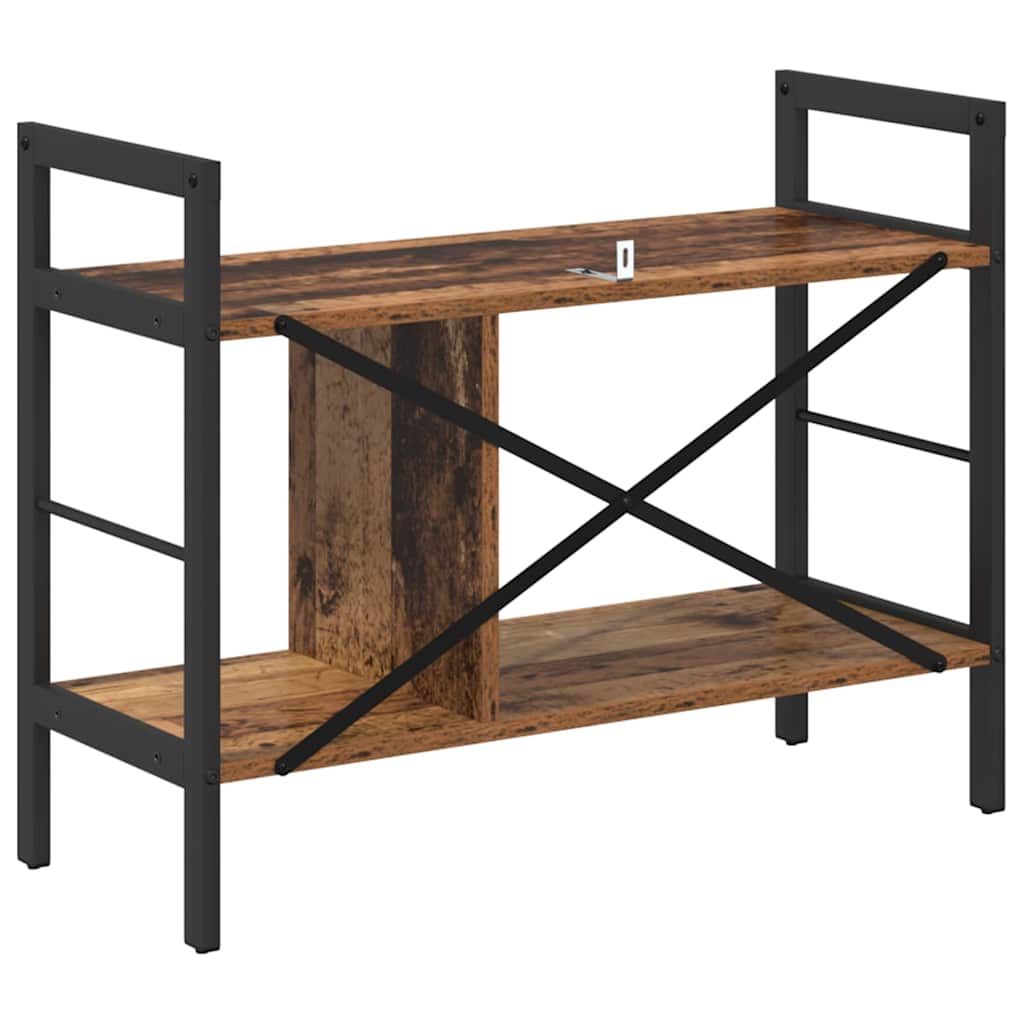Bogreol 3 niveauer 75 x 30 x 58,5 cm Konstrueret træ