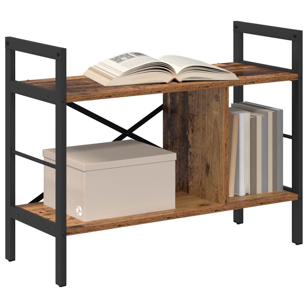 Bogreol 3 niveauer 75 x 30 x 58,5 cm Konstrueret træ