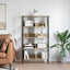 Bogreol 8 niveauer 82 x 32 x 144,5 cm Konstrueret træ Sonoma eg