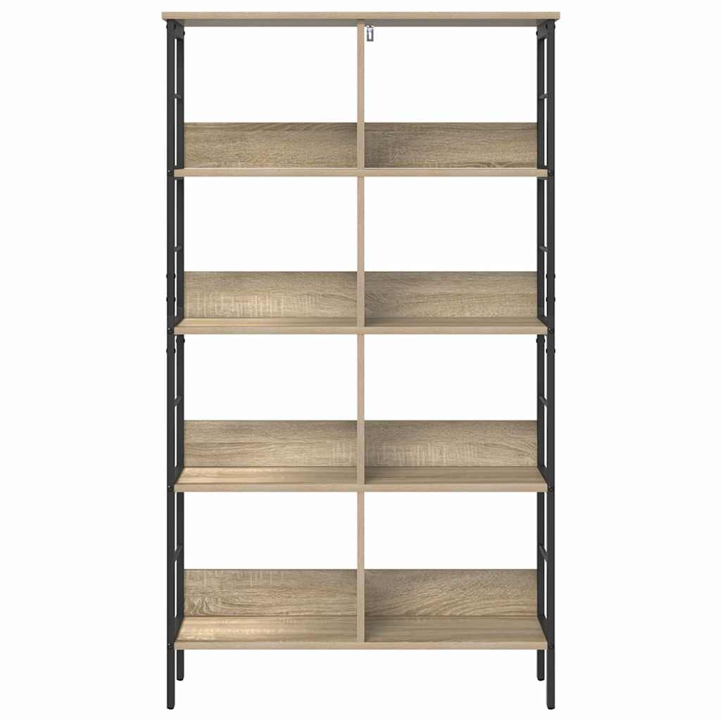 Bogreol 8 niveauer 82 x 32 x 144,5 cm Konstrueret træ Sonoma eg
