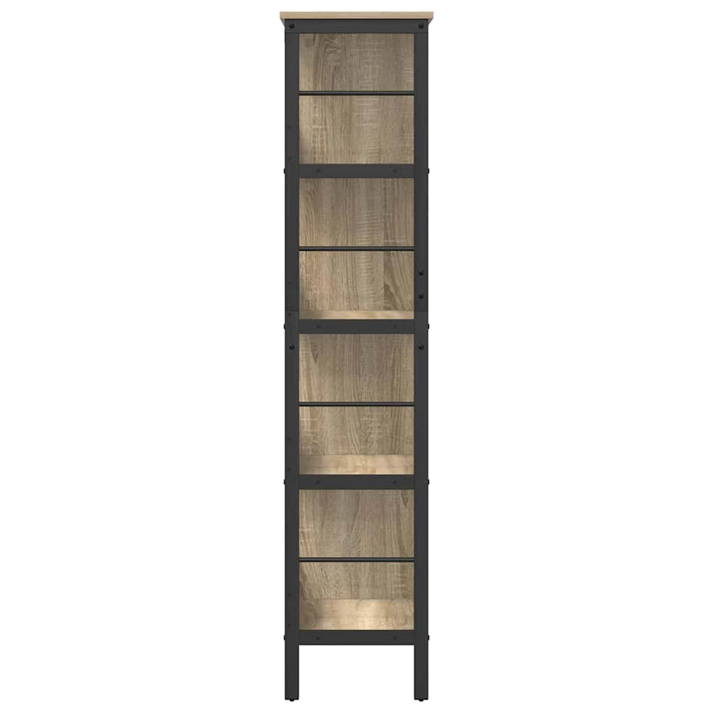 Bogreol 8 niveauer 82 x 32 x 144,5 cm Konstrueret træ Sonoma eg