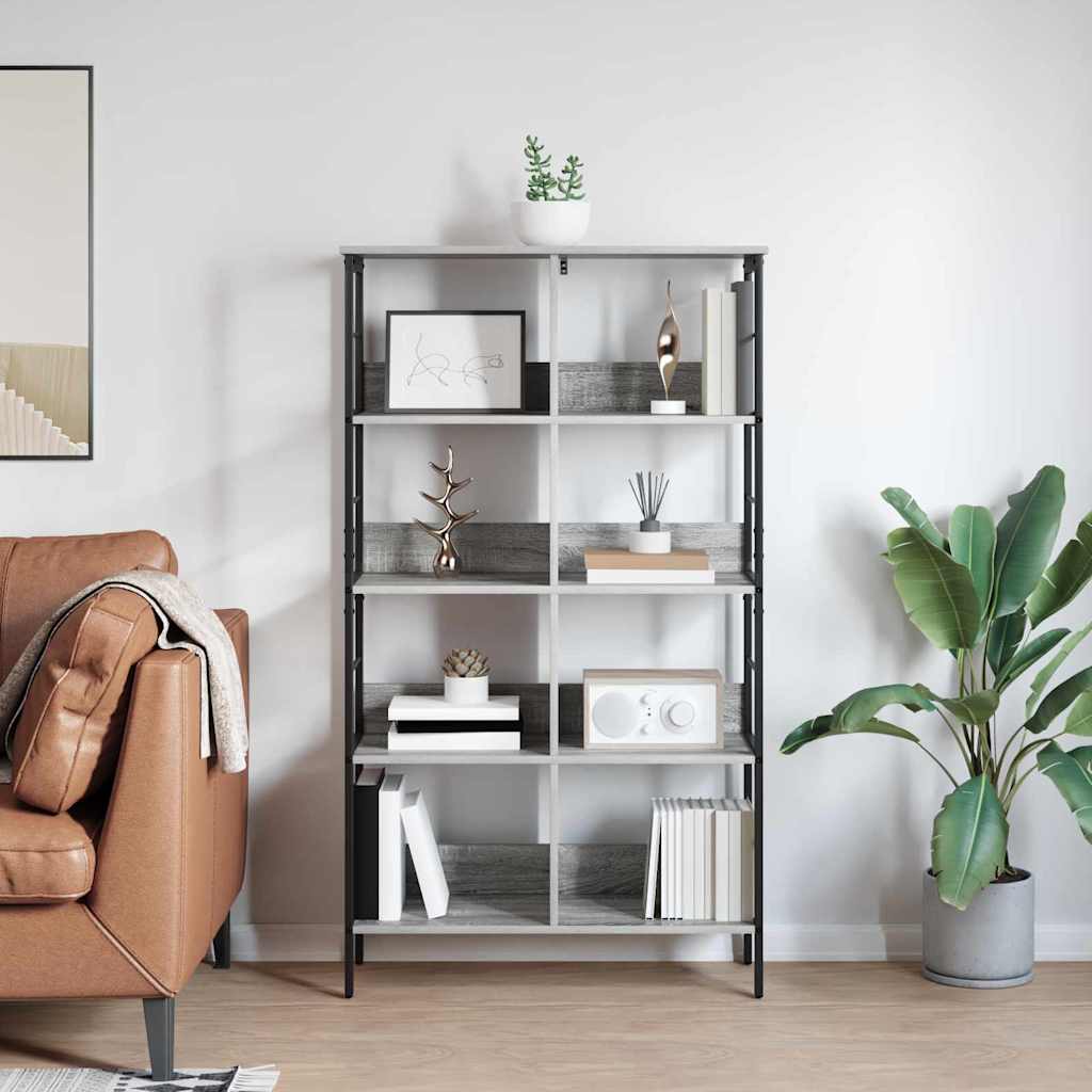 Bogreol 8 niveauer 82 x 32 x 144,5 cm Konstrueret træ