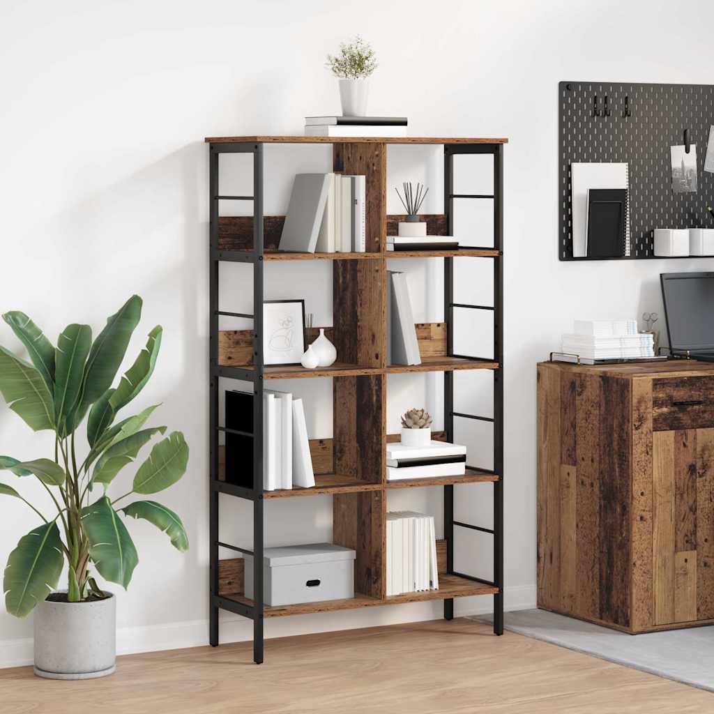 Bogreol 8 niveauer 82 x 32 x 144,5 cm Konstrueret træ