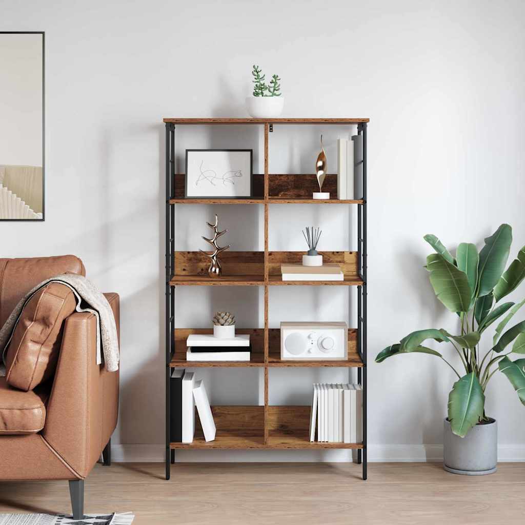 Bogreol 8 niveauer 82 x 32 x 144,5 cm Konstrueret træ