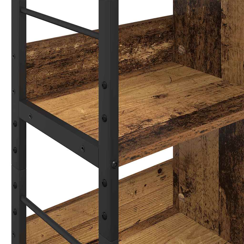Bogreol 6 niveauer 82 x 32 x 112 cm Konstrueret træ Gammelt træ