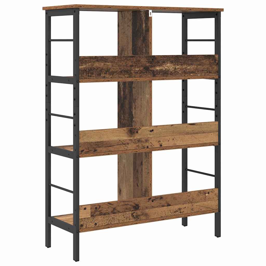 Bogreol 6 niveauer 82 x 32 x 112 cm Konstrueret træ Gammelt træ