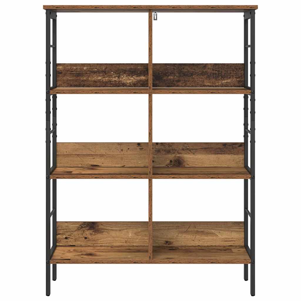 Bogreol 6 niveauer 82 x 32 x 112 cm Konstrueret træ Gammelt træ