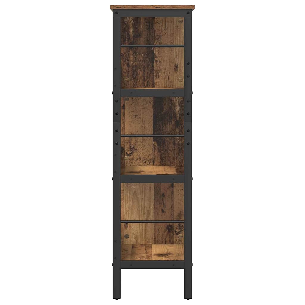 Bogreol 6 niveauer 82 x 32 x 112 cm Konstrueret træ Gammelt træ