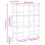 Bogreol 6 niveauer 82 x 32 x 112 cm Konstrueret træ Gammelt træ