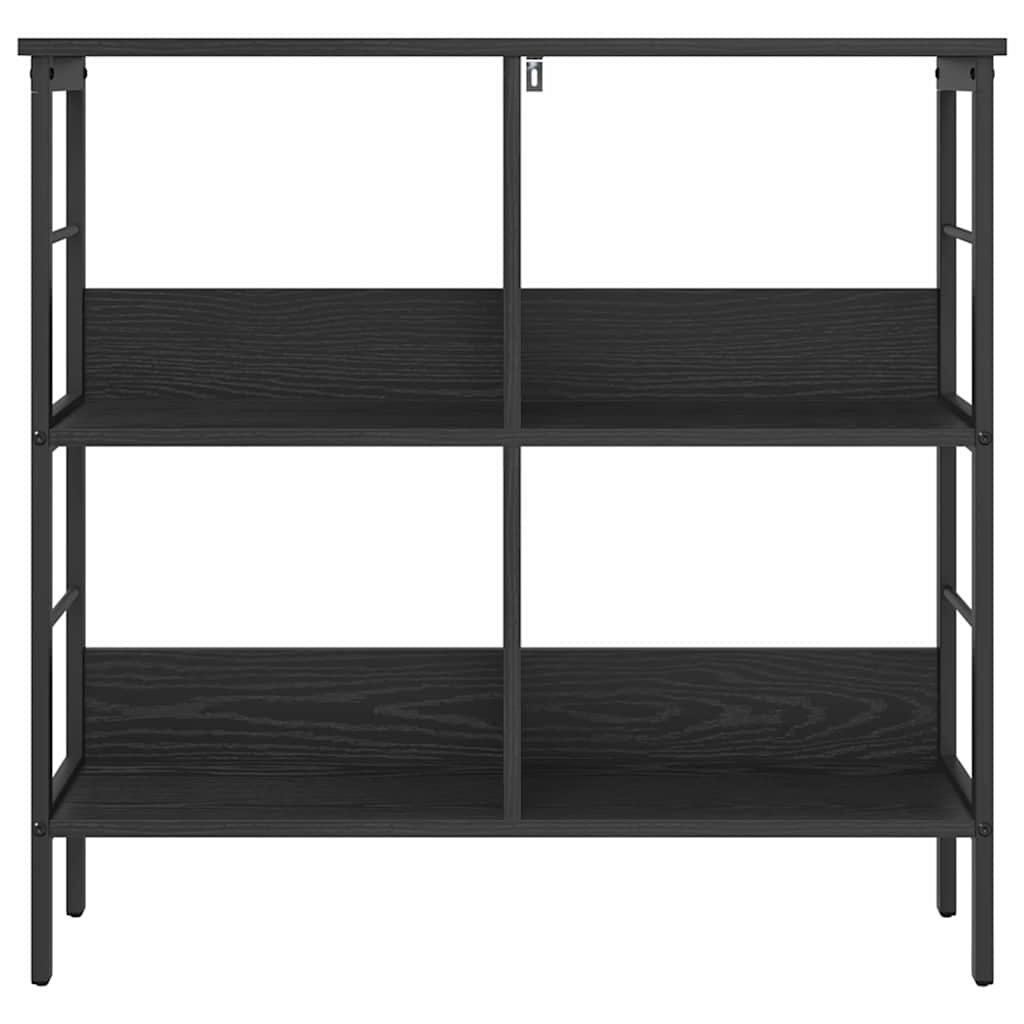Bogreol 4 niveauer 82 x 32 x 79 cm Konstrueret træ Sort eg