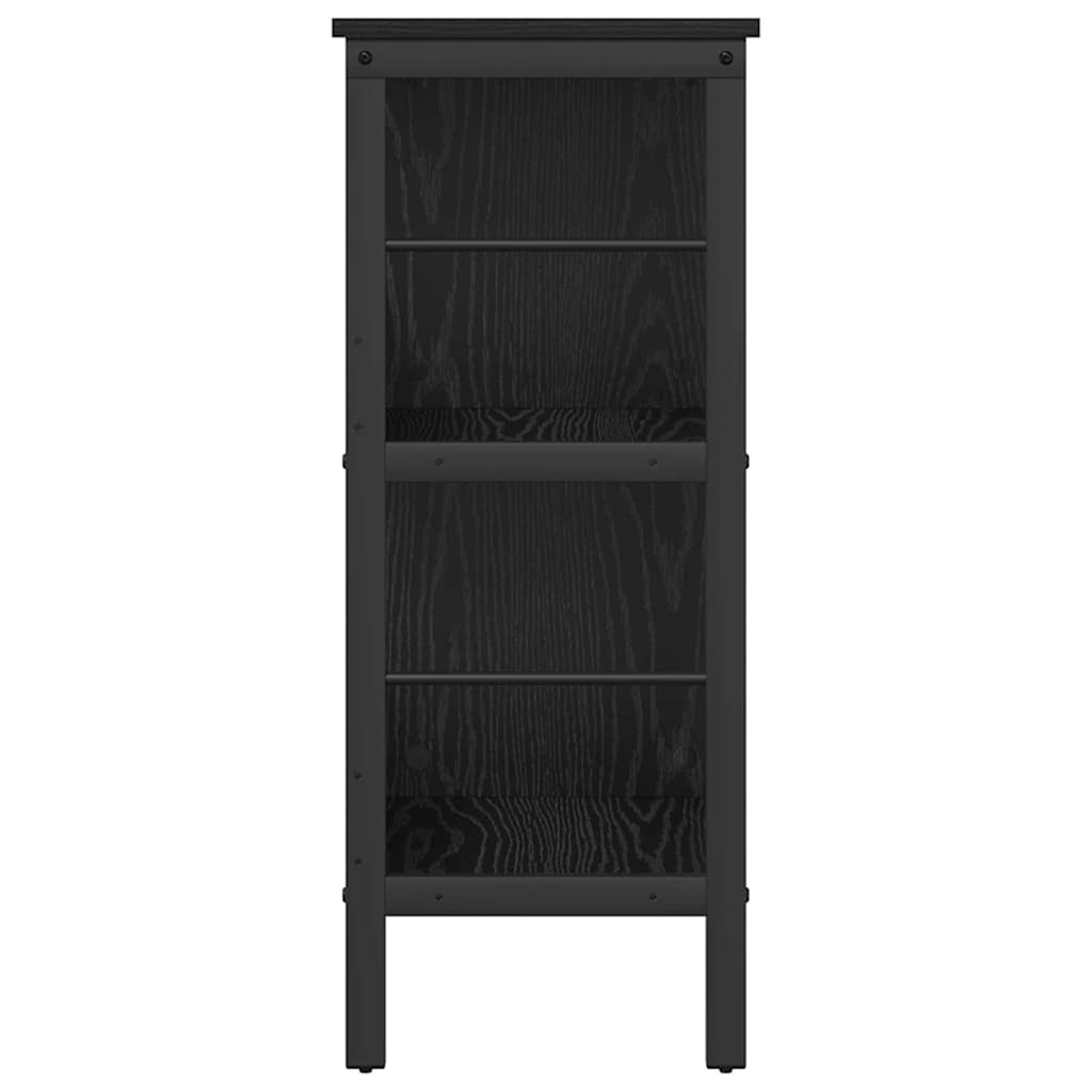 Bogreol 4 niveauer 82 x 32 x 79 cm Konstrueret træ Sort eg