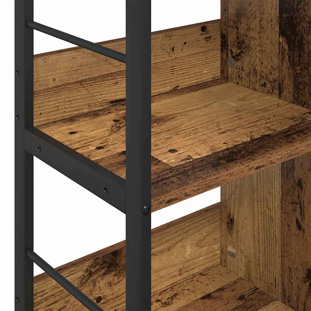 Bogreol 4 niveauer 82 x 32 x 79 cm Konstrueret træ Gammelt træ