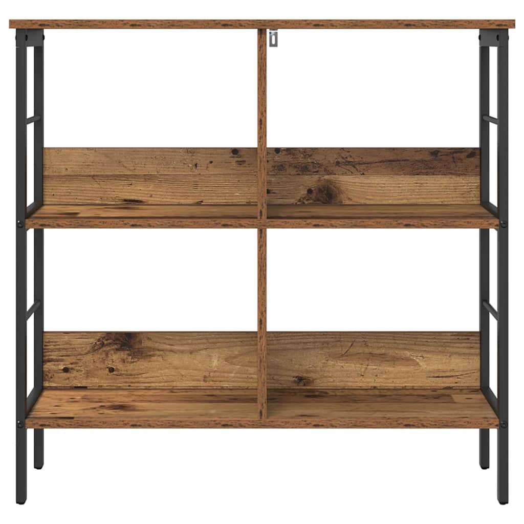 Bogreol 4 niveauer 82 x 32 x 79 cm Konstrueret træ Gammelt træ