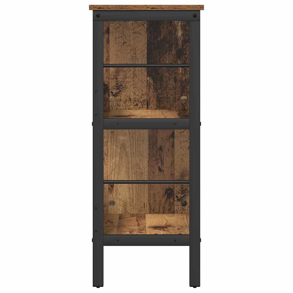 Bogreol 4 niveauer 82 x 32 x 79 cm Konstrueret træ Gammelt træ