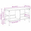Bogreol 2 niveauer 82 x 32 x 47 cm Konstrueret træ