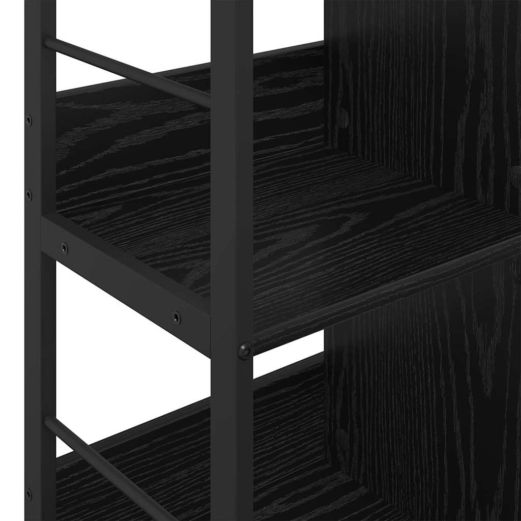 Bogreol 9 niveauer 102 x 32 x 104,5 cm Konstrueret træ Sort eg