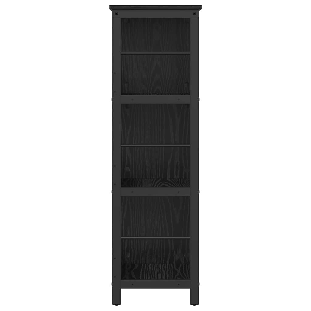 Bogreol 9 niveauer 102 x 32 x 104,5 cm Konstrueret træ Sort eg
