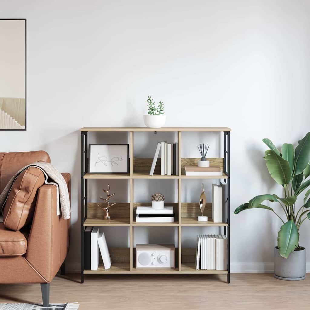 Bogreol 9 niveauer 102 x 32 x 104,5 cm Konstrueret træ