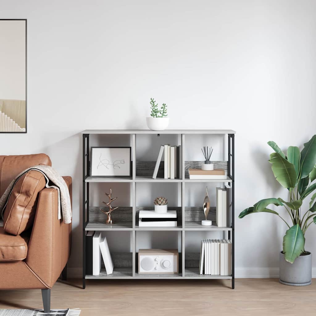 Bogreol 9 niveauer 102 x 32 x 104,5 cm Konstrueret træ