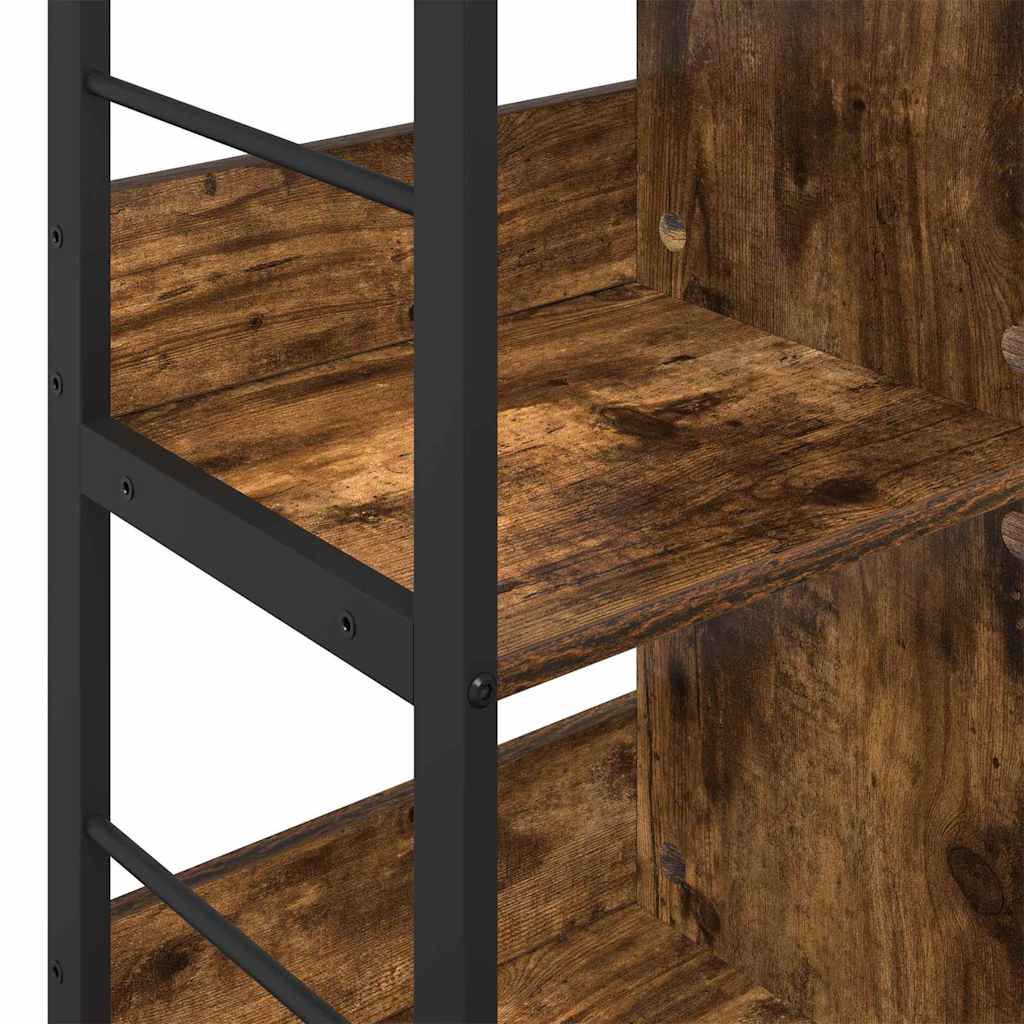 Bogreol 6 niveauer 102 x 32 x 72,5 cm Konstrueret træ Røget eg
