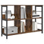 Bogreol 6 niveauer 102 x 32 x 72,5 cm Konstrueret træ Røget eg