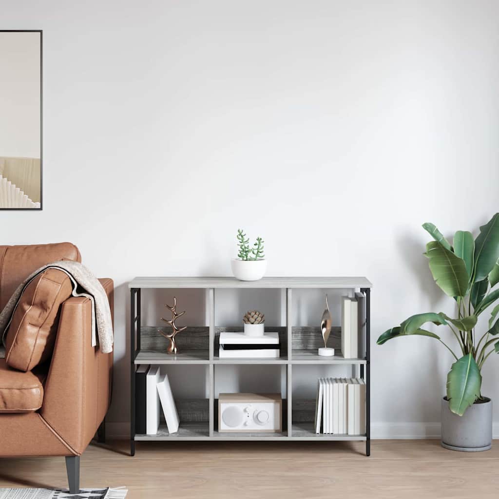 Bogreol 6 niveauer 102 x 32 x 72,5 cm Konstrueret træ
