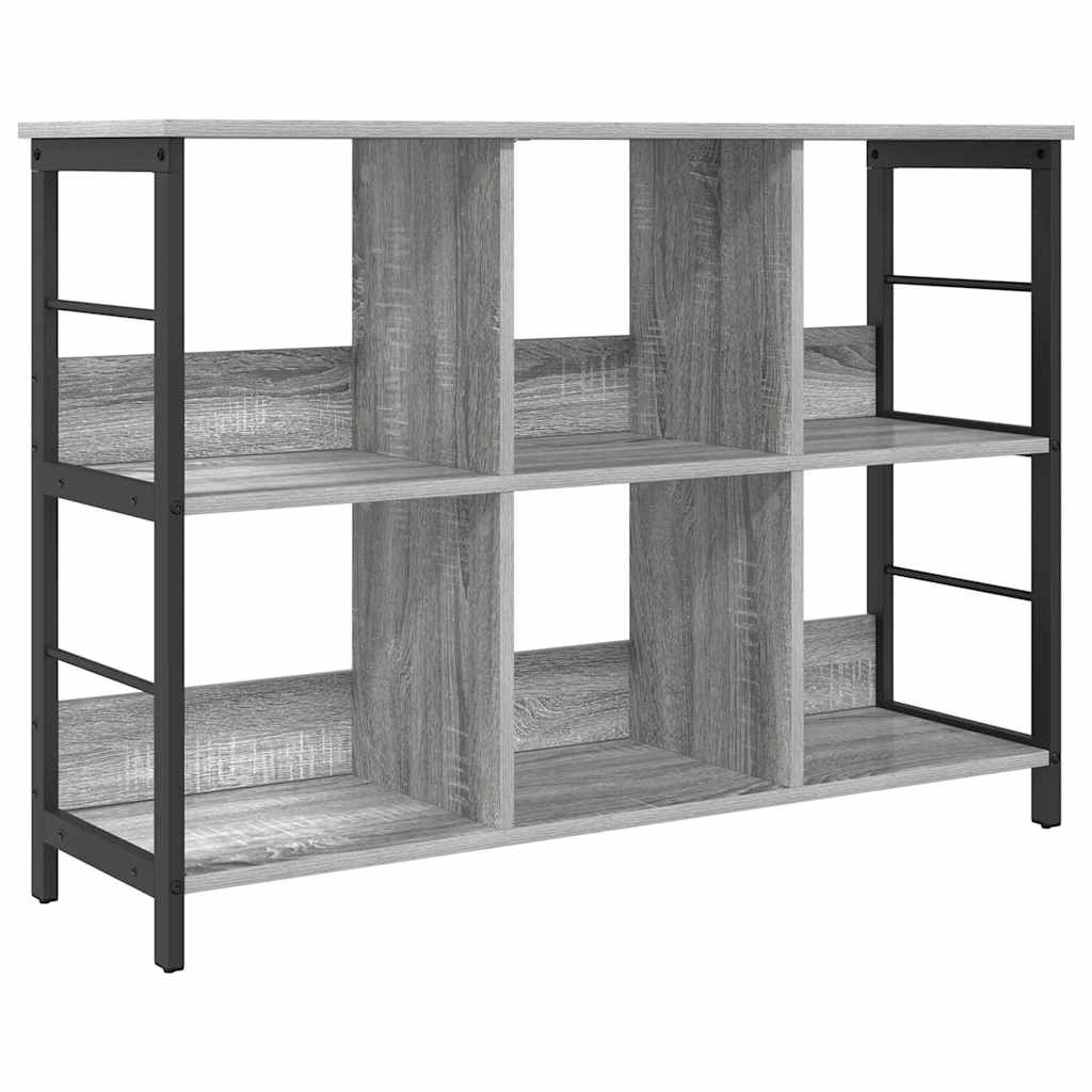 Bogreol 6 niveauer 102 x 32 x 72,5 cm Konstrueret træ