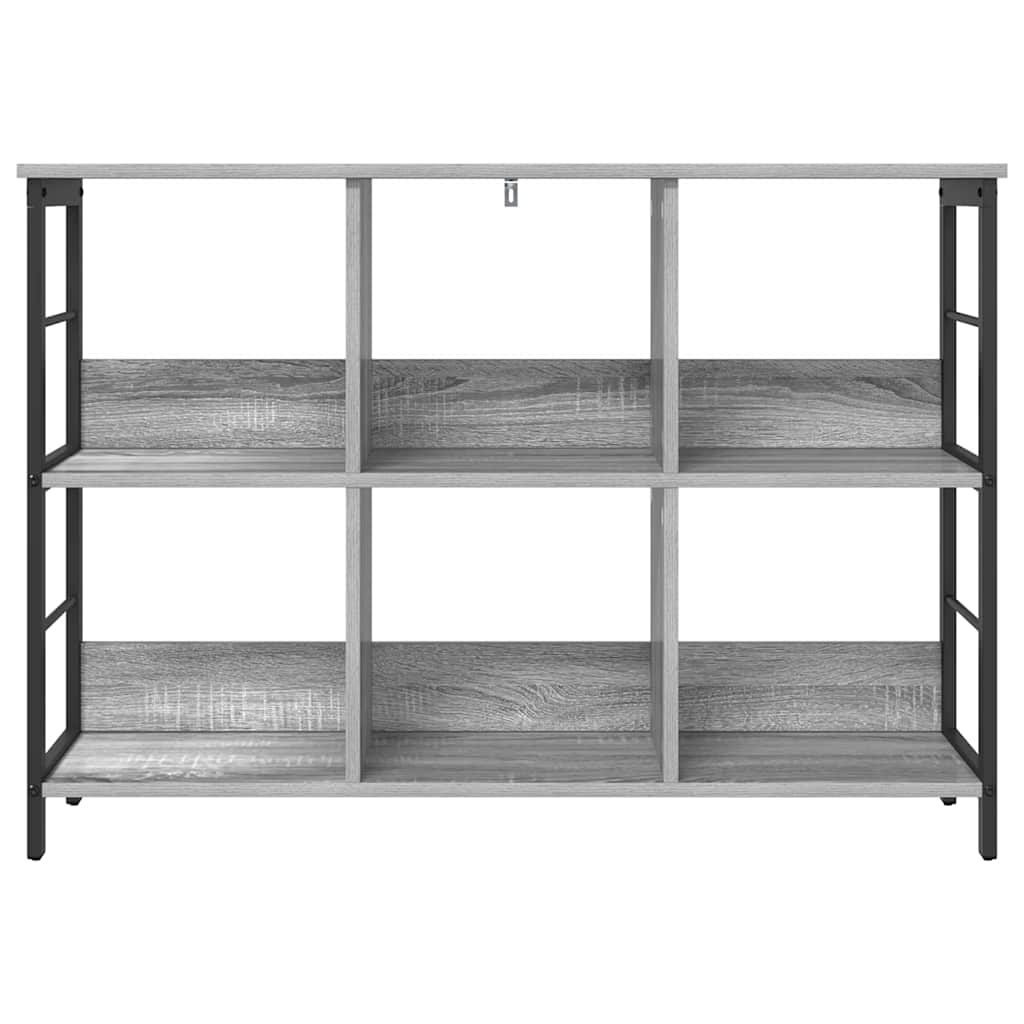 Bogreol 6 niveauer 102 x 32 x 72,5 cm Konstrueret træ