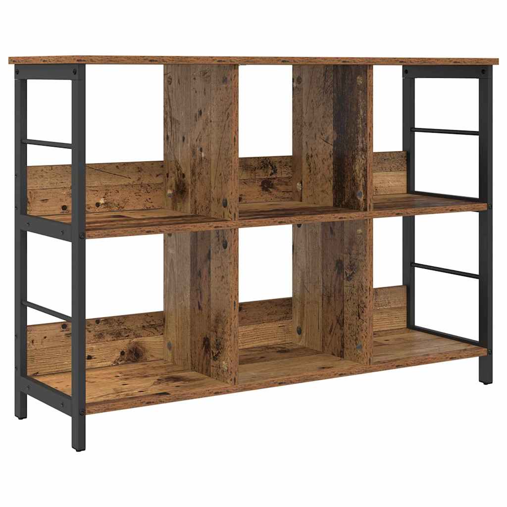Bogreol 6 niveauer 102 x 32 x 72,5 cm Konstrueret træ