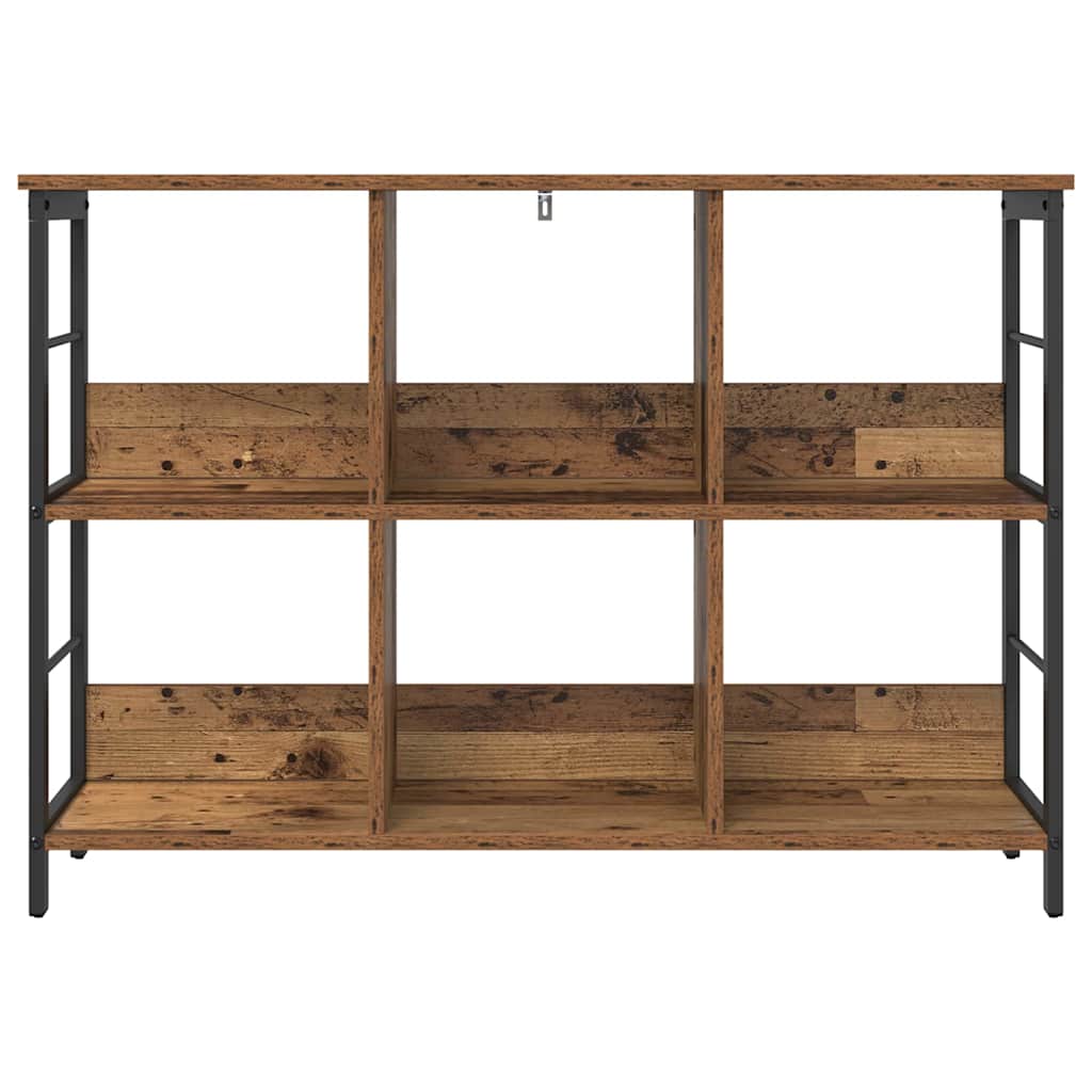 Bogreol 6 niveauer 102 x 32 x 72,5 cm Konstrueret træ