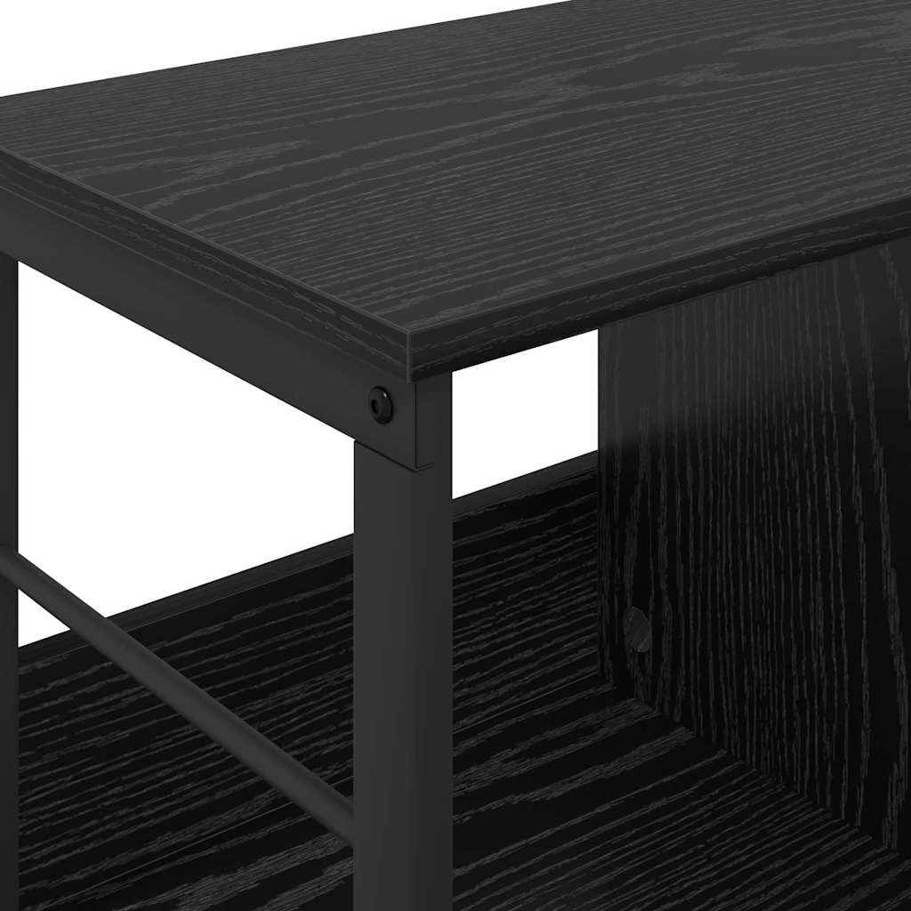 Bogreol 3 niveauer 102 x 32 x 40,5 cm Konstrueret træ Sort eg