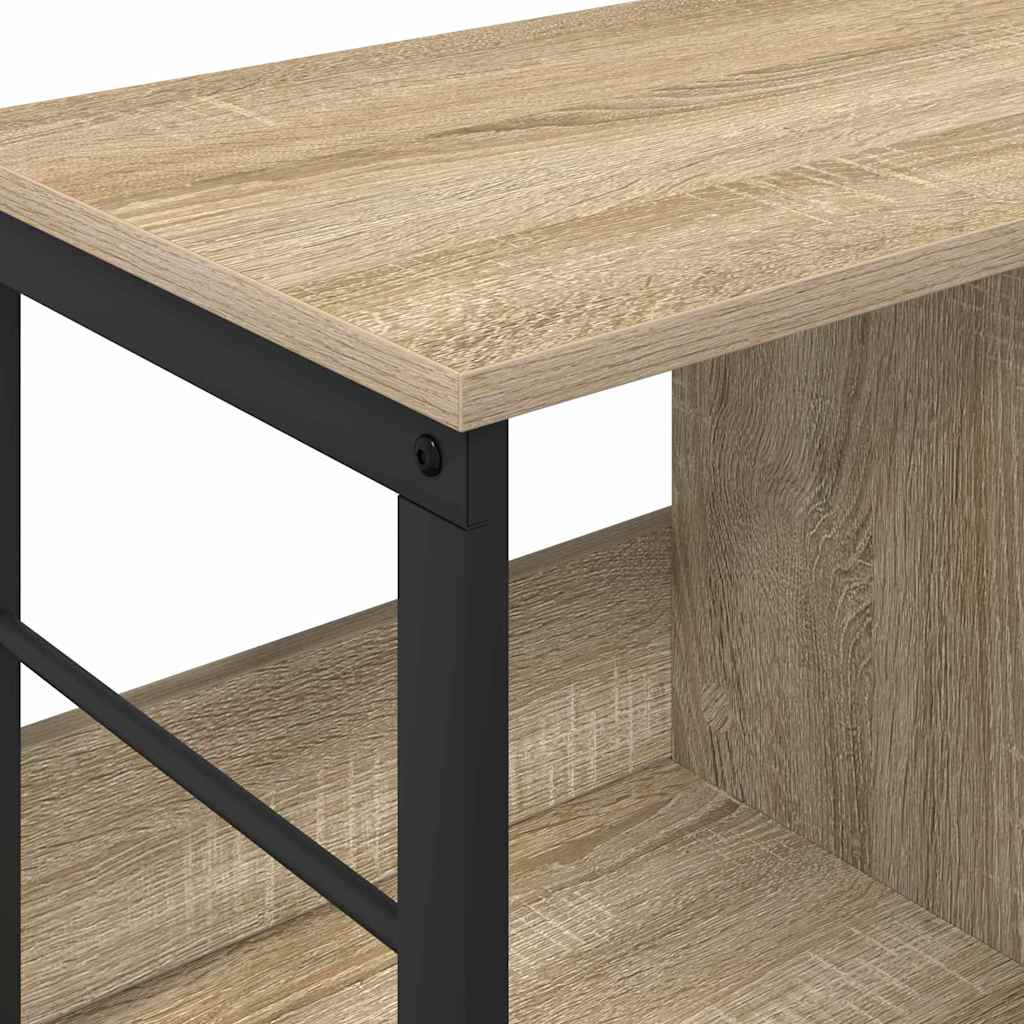 Bogreol 3 niveauer 102 x 32 x 40,5 cm Konstrueret træ Sonoma eg