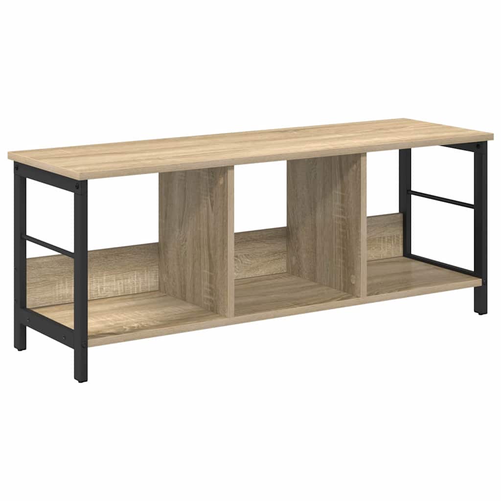 Bogreol 3 niveauer 102 x 32 x 40,5 cm Konstrueret træ Sonoma eg