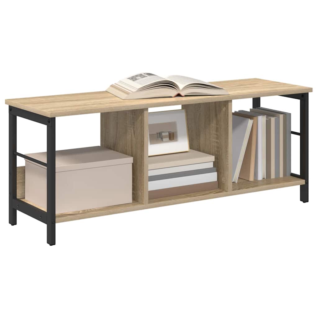 Bogreol 3 niveauer 102 x 32 x 40,5 cm Konstrueret træ Sonoma eg