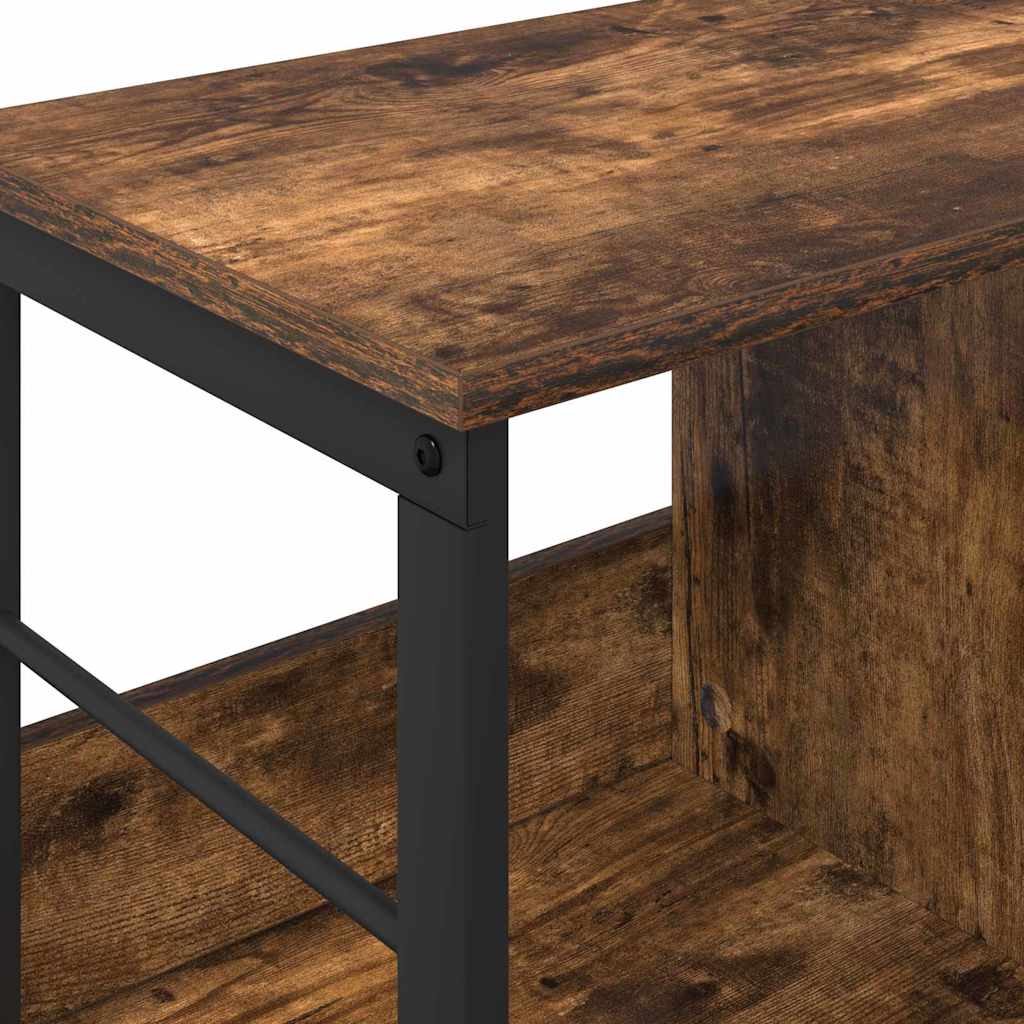 Bogreol 3 niveauer 102 x 32 x 40,5 cm Konstrueret træ Røget eg