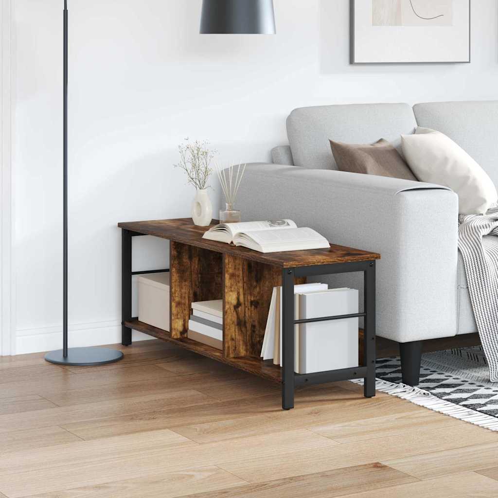 Bogreol 3 niveauer 102 x 32 x 40,5 cm Konstrueret træ Røget eg