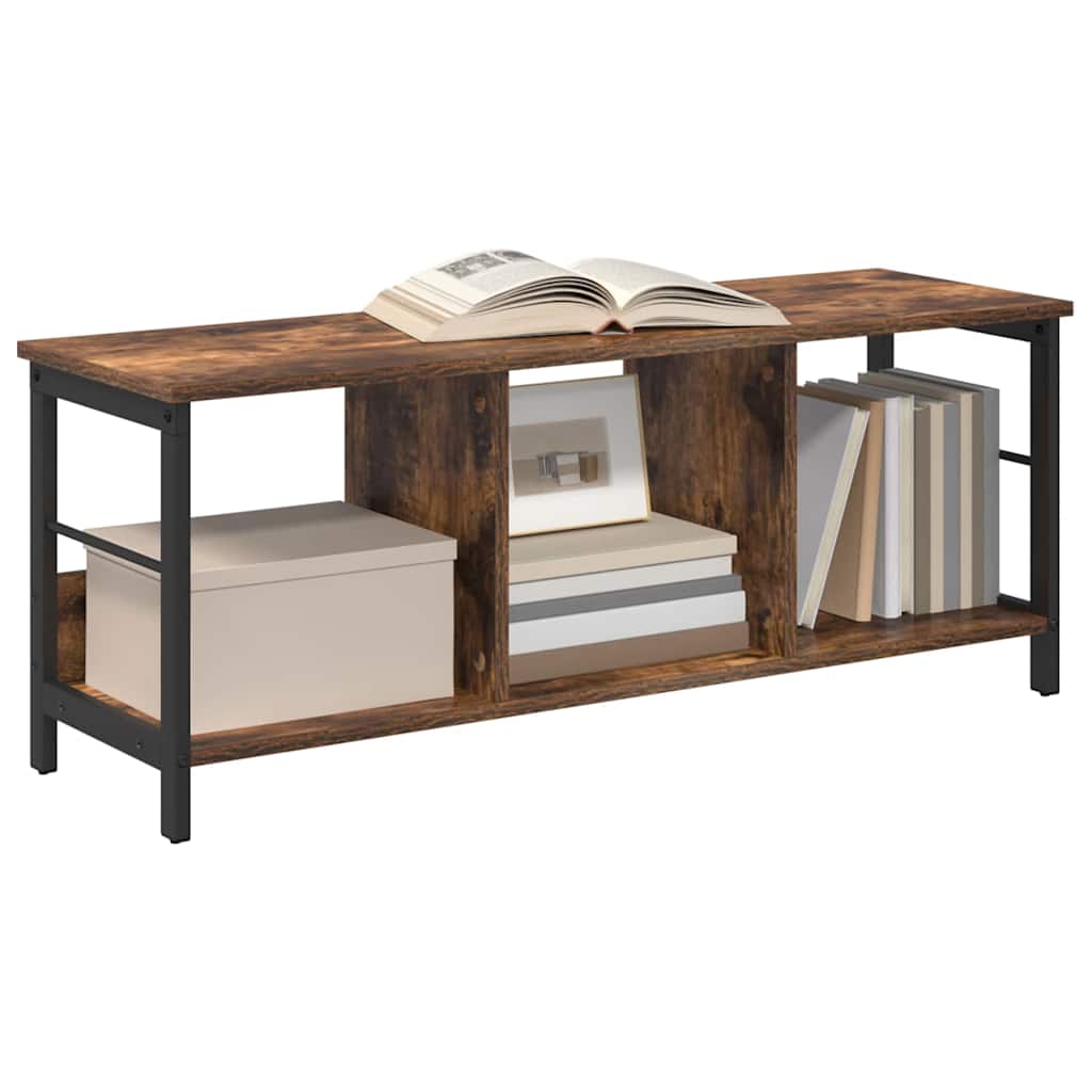 Bogreol 3 niveauer 102 x 32 x 40,5 cm Konstrueret træ Røget eg
