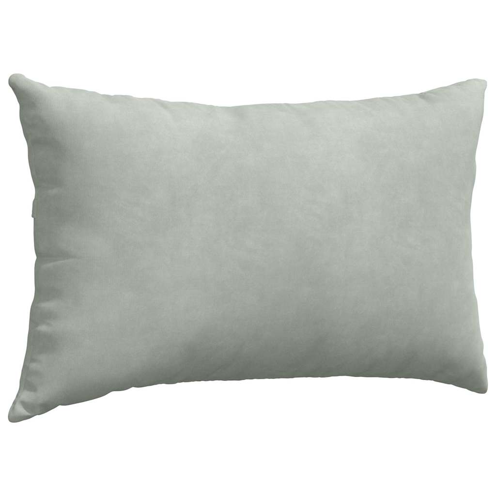 Sofapuder 2 pcs Lysegrå 50 x 30 cm Velourstof