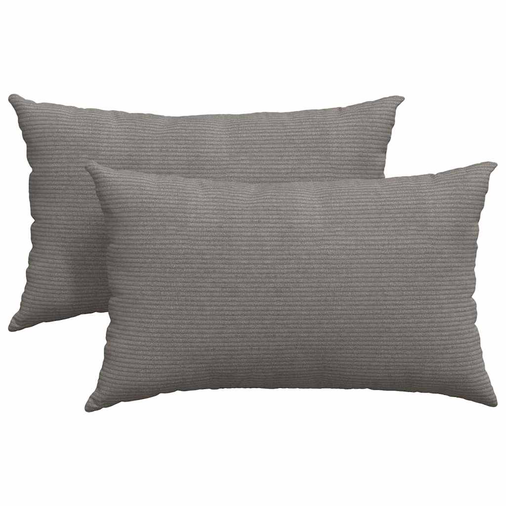 Sofapuder 2 pcs Lysegrå 50 x 30 cm Velourstof